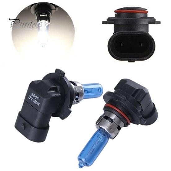 Ampoules de phare halogène au gaz xénon 100W 12V 9005/HB3 6000K, 2 pièces