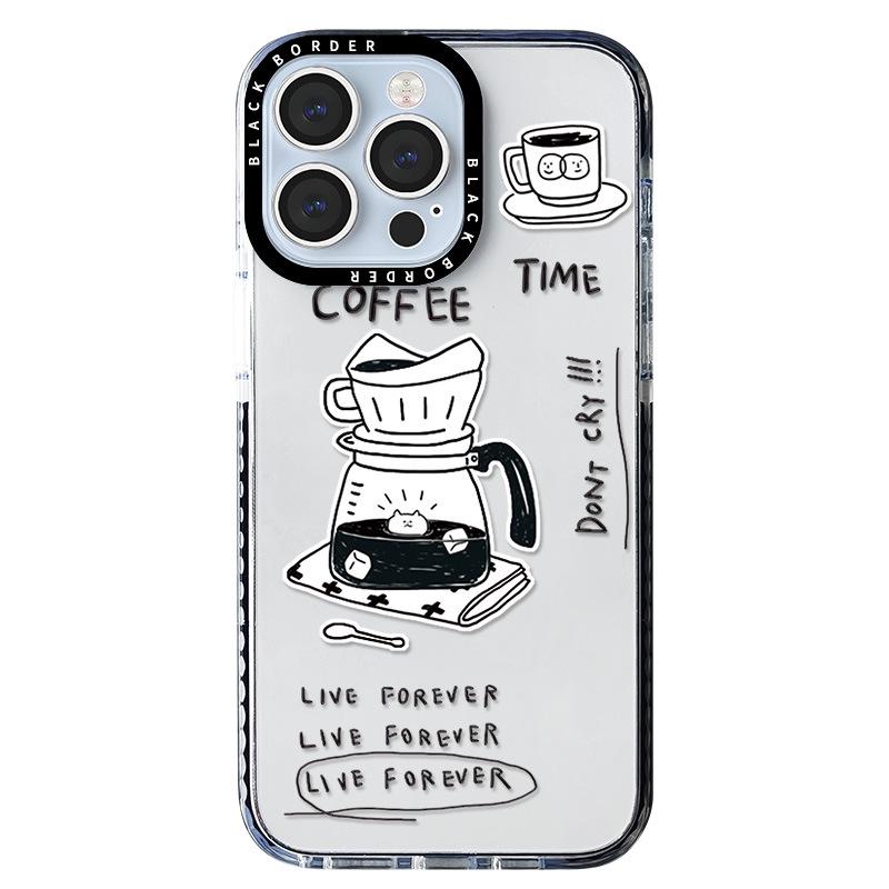 

Чехол Zhitai для iPhone 15/16 Pro Max/11 Pro, двухцветный, черный, круглый iPhone 6 Plus/6S Plus/7 Plus/8 Plus