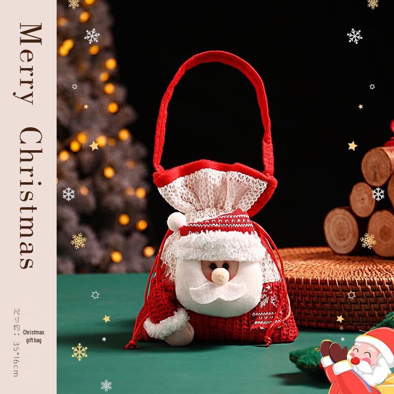 Santa Claus Christmas Fabric Gift Bags