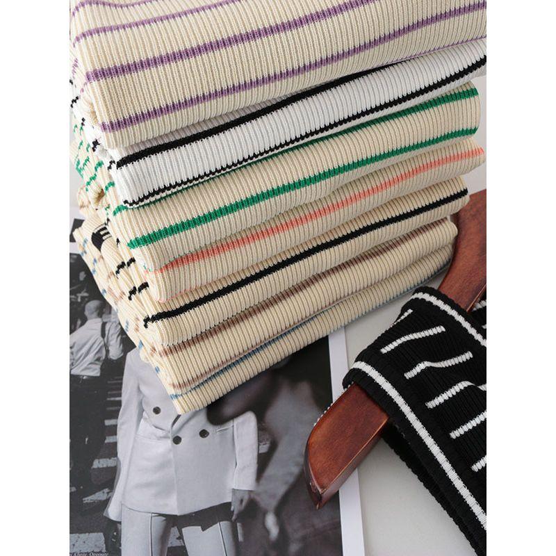 Stripes Knitting Camisole Women's Summer 2025 New Arrival Slimming Belly-Covering Inner Bottoming Top Women