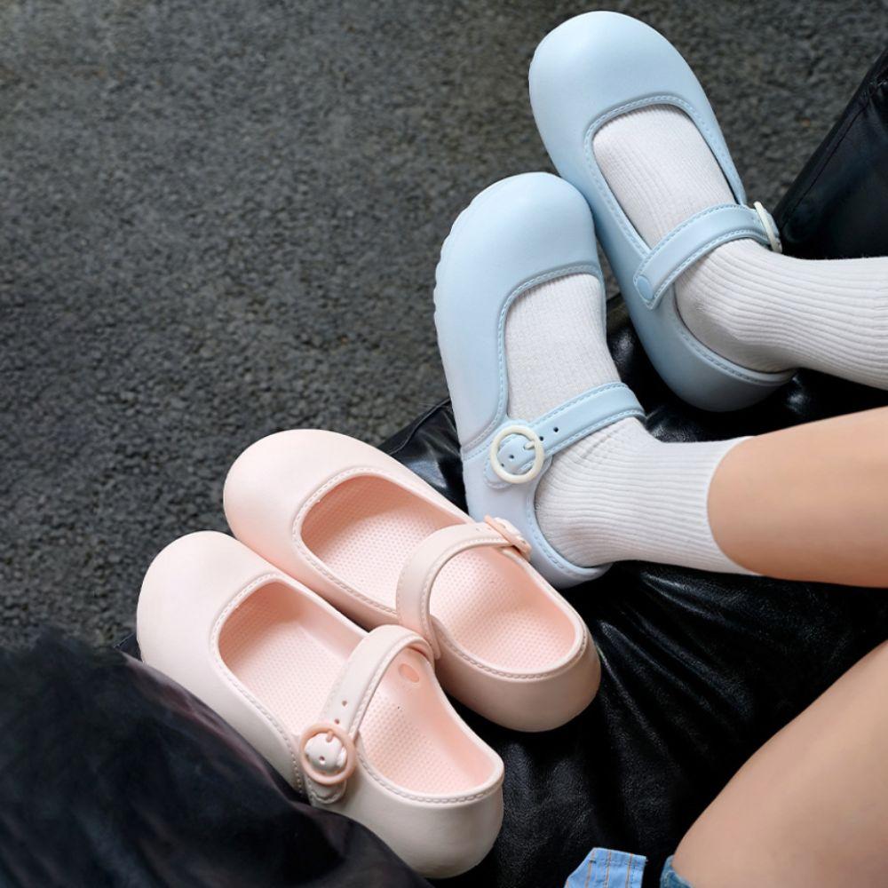 Anti-slip EVA Ballet Shoes Lolita Slides Sandals Sweet EVA MaryJane Slippers  Streetwear