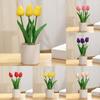 Artificial Flowers Party Decor Plastics Tulip Potted