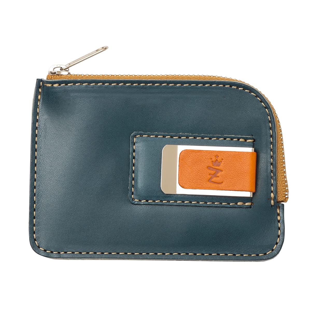 

Zario Grande Coin Подлинная молния Tochigi Мини Сделано в Японии x для мужчин и женщин Кошелек/Зажим для денег, Кожа, L-образный кошелек, [ZAG-0040] (Синий верблюд)