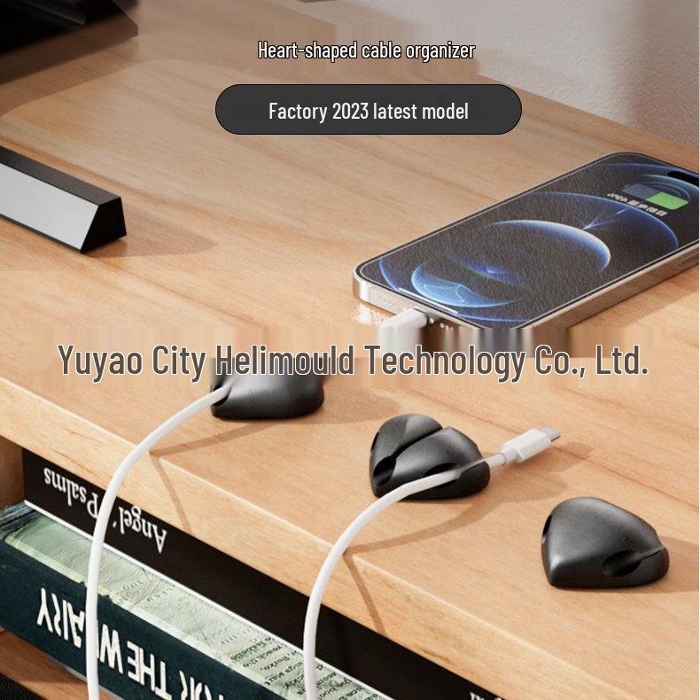 

Heart-Shaped Cable Organizer: Single, Double, and Triple-Hole Options Single-Hole Green