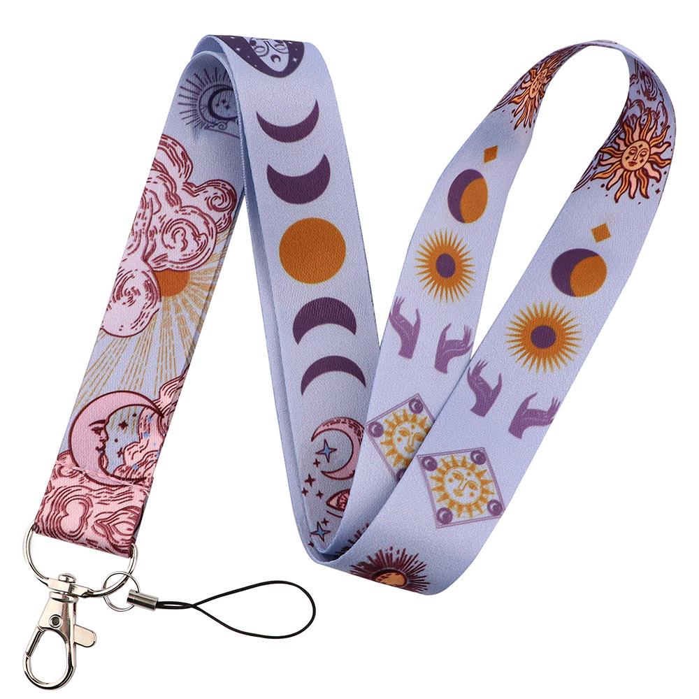 Moon Planet Cell Phone Lanyard: ID, Campus Meal, and Bus Card Holder