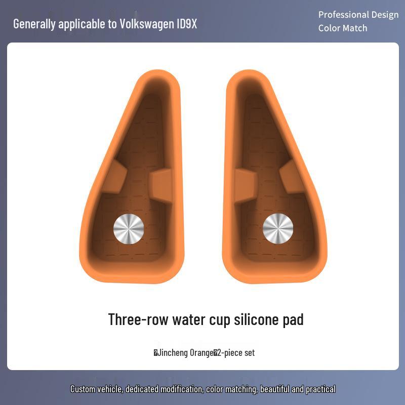 Volkswagen ID.ERA9X Silicone Mat: Three-Tier Cup Holder, Wireless Charging, Waterproof Cover Accessory