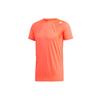 Adidas Round Neck Logo Print Sports Short Sleeve T-shirt Men Tops Orange-Red FK0738