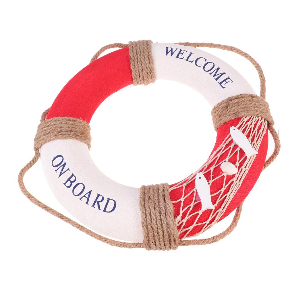 1Pcs 30Cm Exquisite Lifebuoy Hanging Decoration Metal Door Sign for Cafe Bar Shop Wall Decor Festive Entrance Ornament