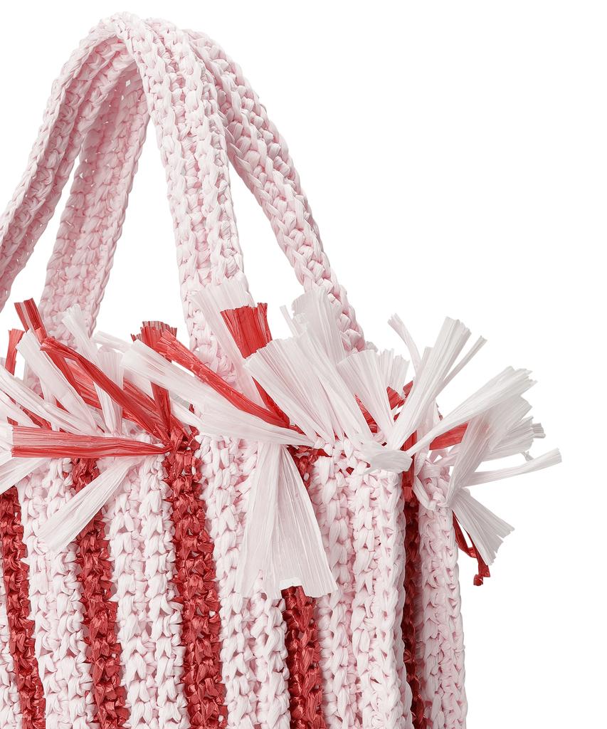 Sunday Fruit Market Beach Stripe Bag Pink