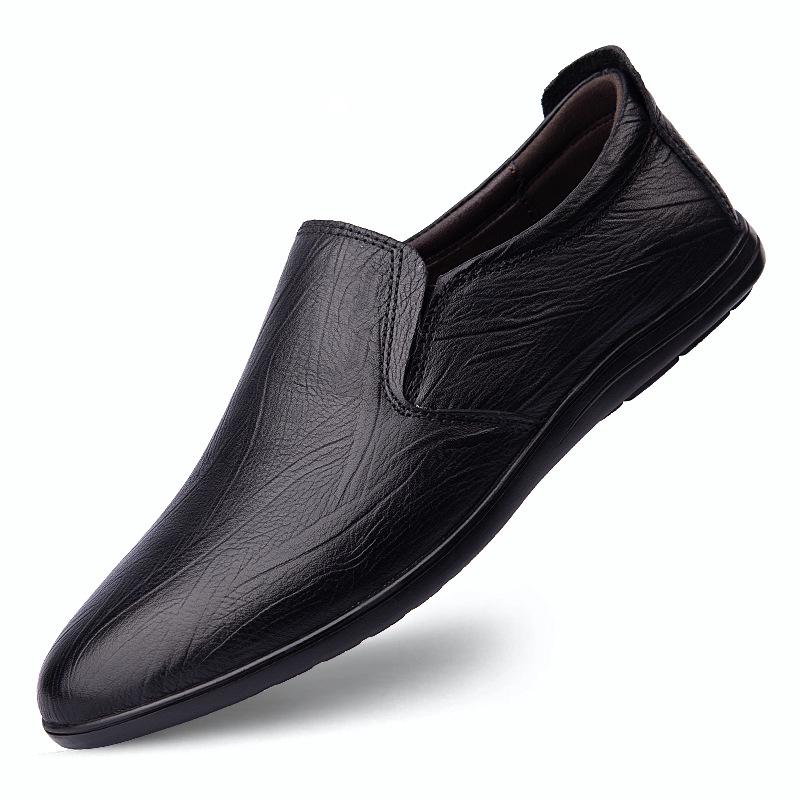Men s Casual Leather Loafers - Soft Sole, Breathable, Spring/Summer 2021 41