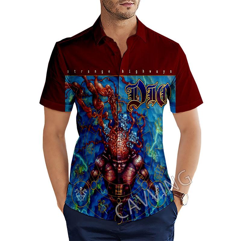 

CAVVING 3D Printed DIO Rock Fashion Casual Shirts Men s /Women s Short Sleeves Loose Breathable Shirts 5XL