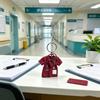 Brelok do kluczy medyczny Scrub Płaski design 2D Dekoracja stetoskopem Prezent dla pielęgniarek, lekarzy, personelu medycznego Codzienne ozdoby