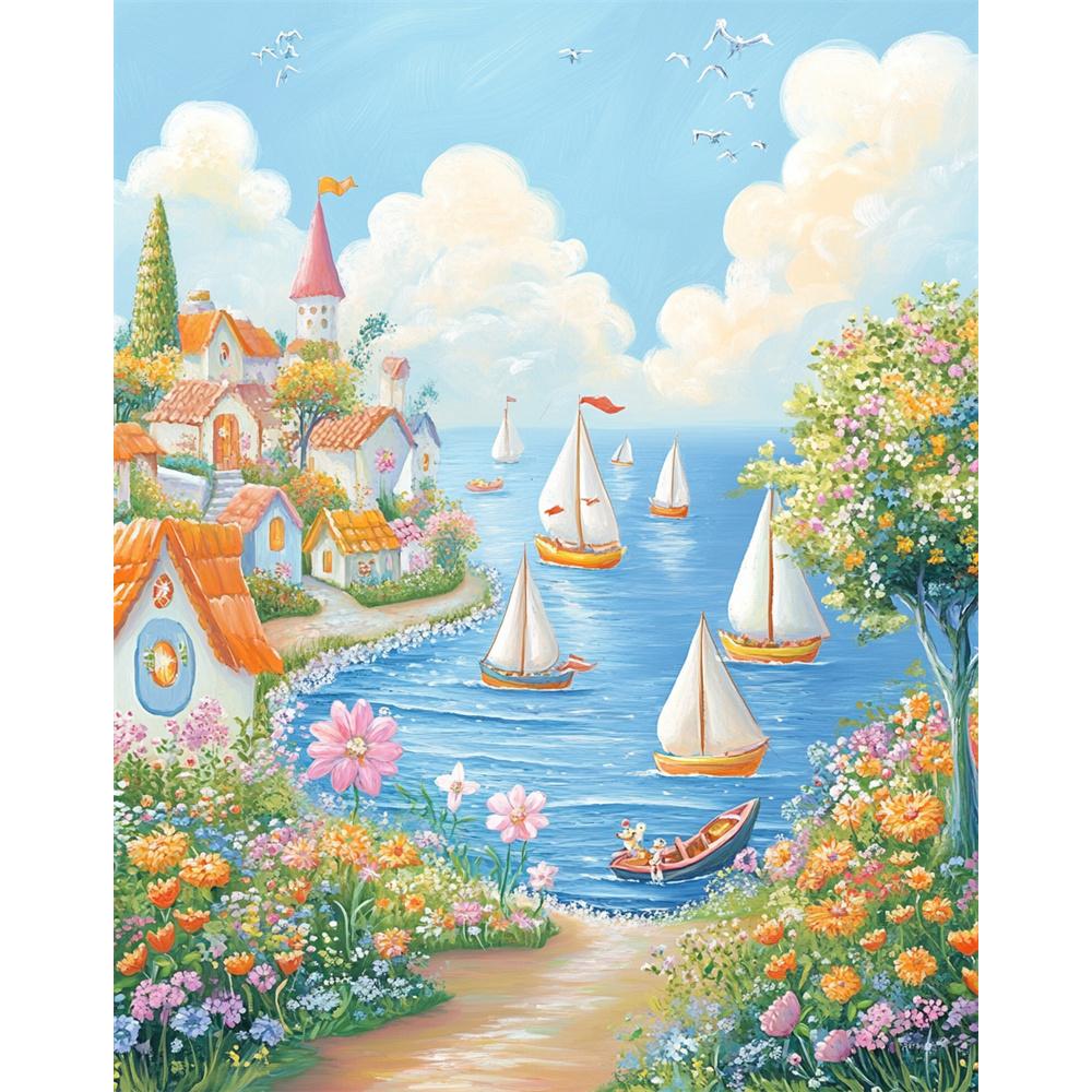 Diamond Painting 5D Diamond Mosaic Landscape Scenery Kits Embroidery Diamond Art Kit Needle Arts Craft Home Decoration