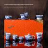 Hand-Painted Blue and White Porcelain Kung Fu Tea Set
