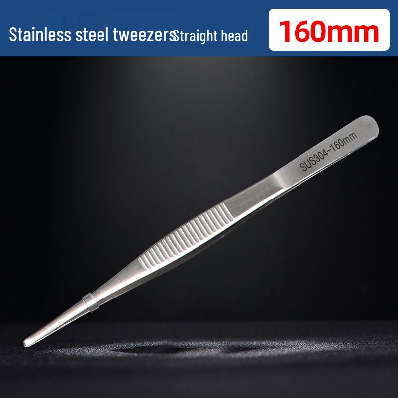 Extra Long 304 Stainless Steel Bent Tip Tweezers - Anti-Static Gardening & Planting Tool