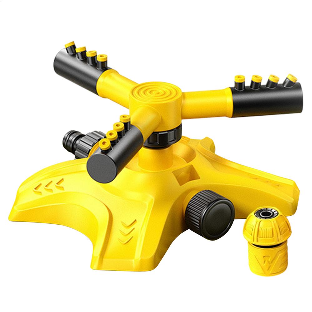 Sprinklers For Yard 3-Arm 360 Degree Rotating Automatic Adjustable Tool Lawn Garden Sprinklers For Backyard Garden Patio Park