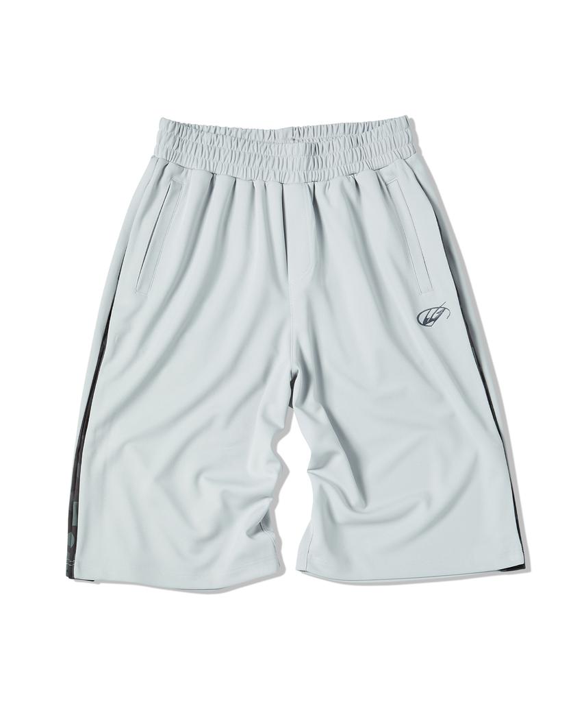 TRAVEL Jersey Side Snap Camo Shorts Light Grey
