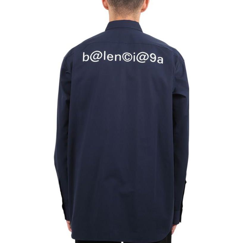 Balenciaga Shirts Men's Blue Moderate Other 621924TIM394100