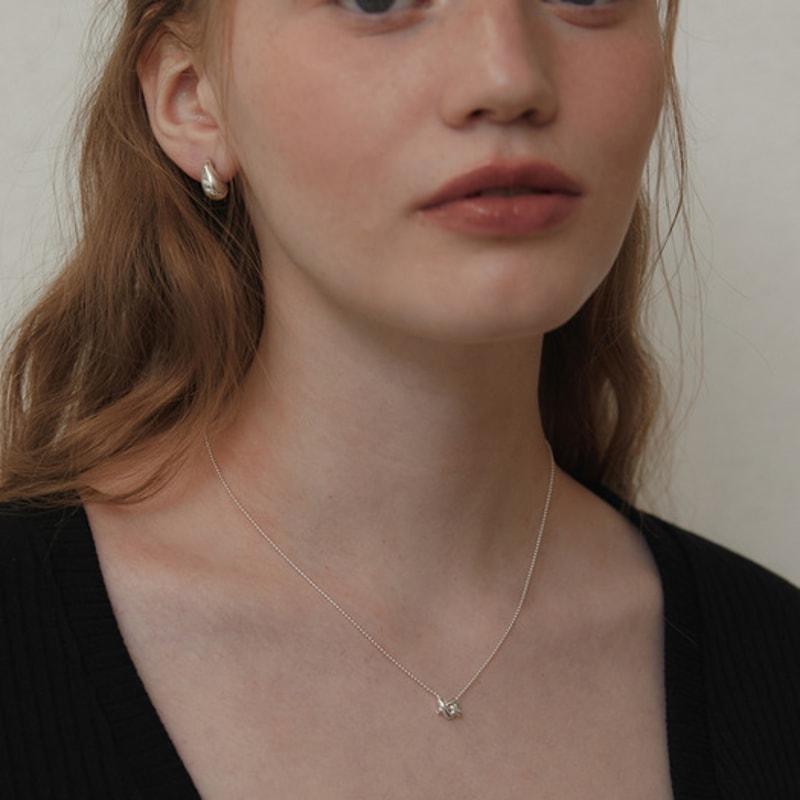 TATIANA (925 Silver) Angel Knot Heart Necklace NZ2164