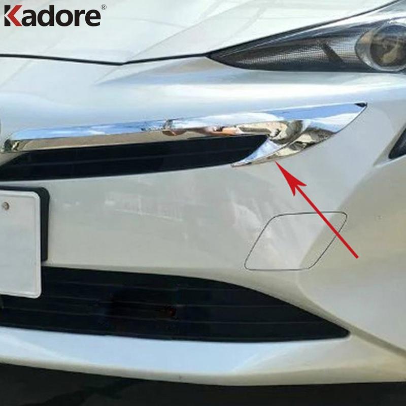 Front Upper Grille Grill Cover Trim For Toyota Prius 2016 2017 2018 Chrome Car Racing Grills Molding Garnish Trims Accessories