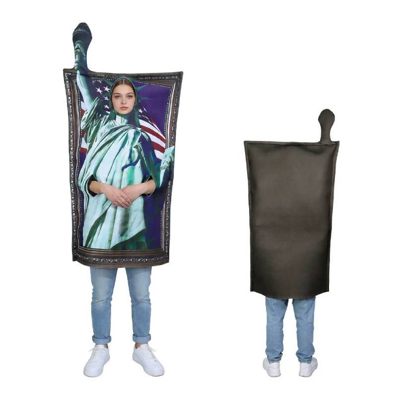 Halloween Cosplay Costume Sponge Suit With Statue Of Liberty Frame For Adult And Kids Party