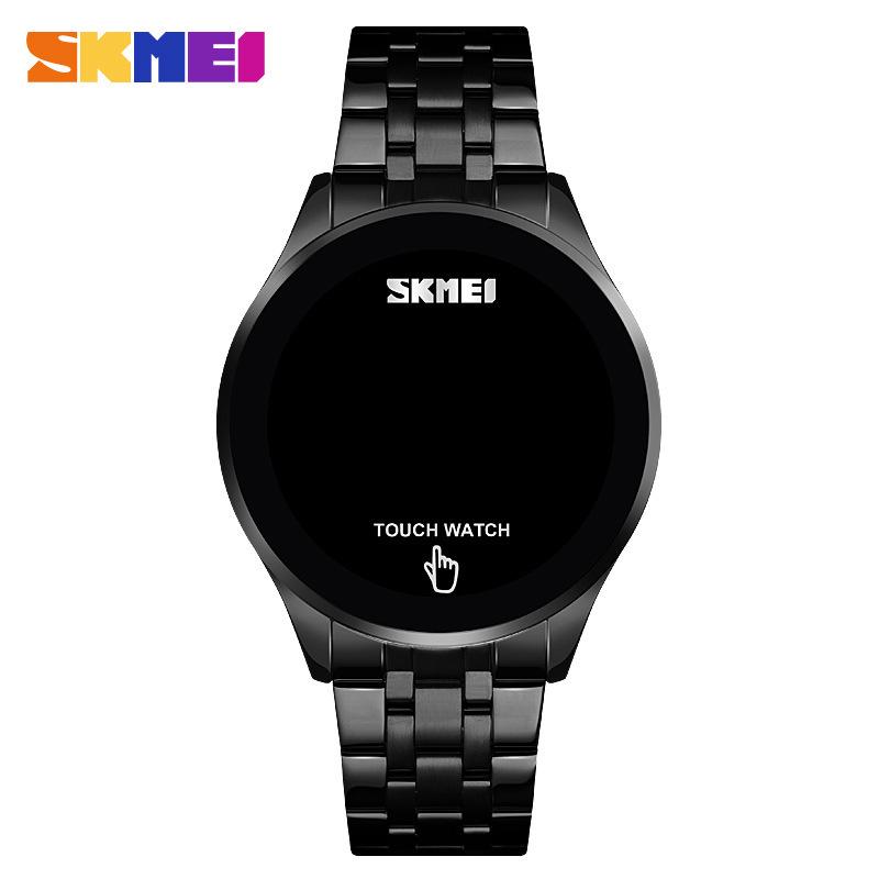 Orologio da uomo SKMEI con display LED Touch Screen in acciaio inossidabile