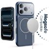 Coque pour iPhone 18 Pro, avec Protection Caméra et Cercle Magnétique - Bleu Marine