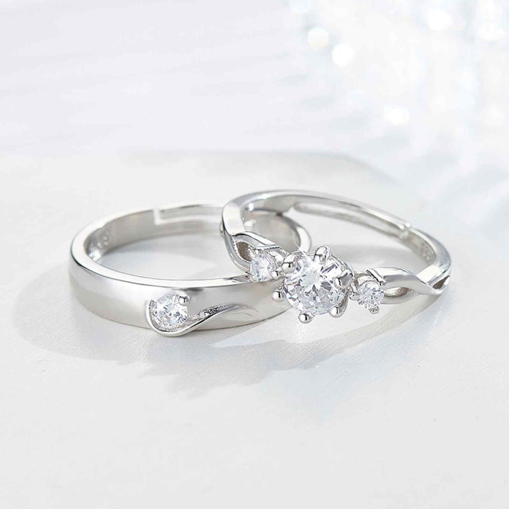 Minimally Open Mouth Couple Ring For Men And Women