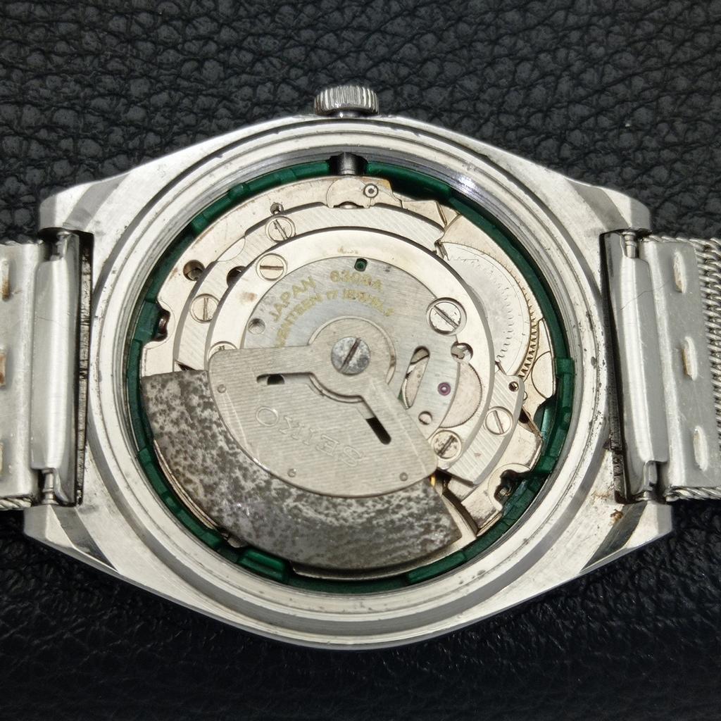 VINTAGE SEIKO 5 AUTOMATIC 6309A JAPAN MENS GOLDEN COLOR DIAL WATCH a701515-5 R206b-a701515