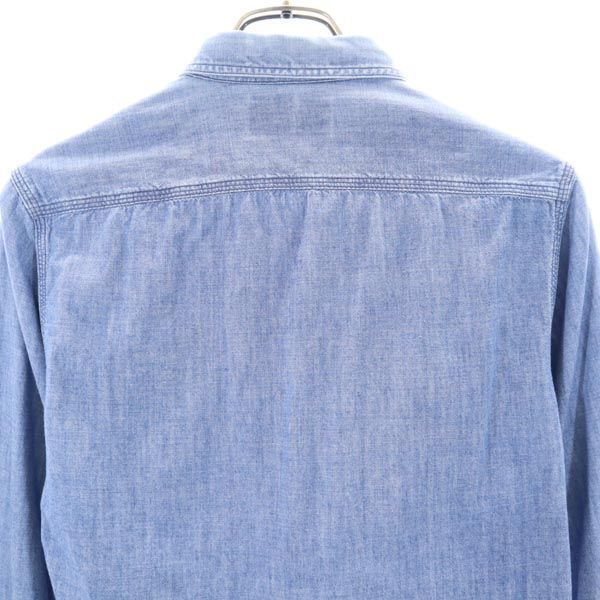 RRL One Star Long sleeve Chambray shirt XS RALPH LAUREN Chin Strap Men's Used