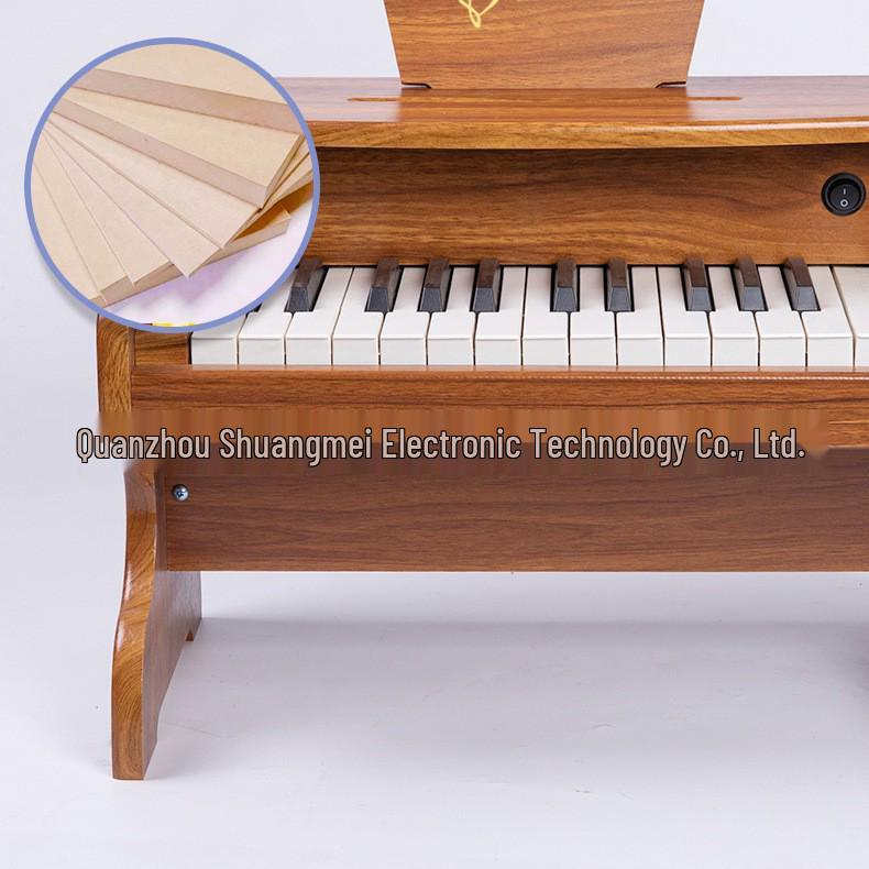 Children's 25-Key Wooden Electric Piano for Beginners - Portable and Educational