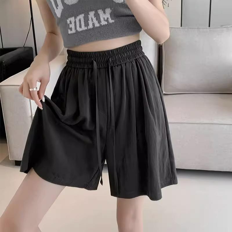 Influencer Women's Cool Ice Silk High Waist A-line Casual Shorts