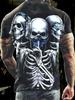 Unisex's Clothing Skeleton Graphic Print T-shirt Oversized T Shirt Unisex Summer Spring Oversized Punk Style Short Sleeve Outdoor Top