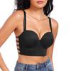 Sexy Strappy Bondage Push Up Bra, Seamless Molded Cup Shaping Invisible Lingerie for Women