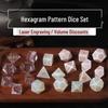 Engraved Hexagram DND Polyhedral Sharp-Edged Dice for Entertainment