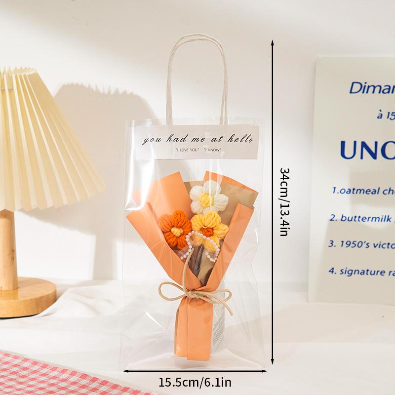 Häkelblumenstrauß Muttertagsgeschenke Hochzeitsgastgeschenk Ewiger Blumenstrauß für Puppe Abschlusssträuße