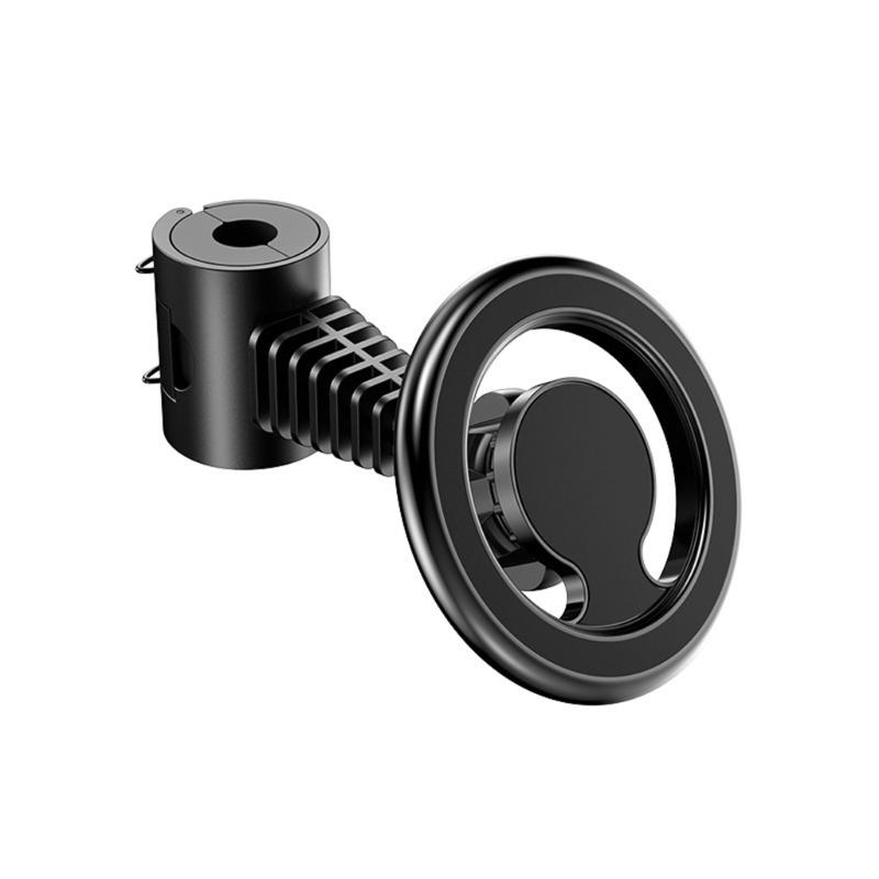 Rotating Magnetic Car Phone Holder Rack for Back Seat Universal Headrest Mount Zinc Alloy Construction Easy Installation