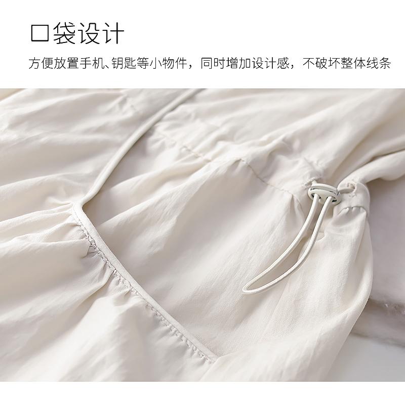 Fenghe Korean Style Summer Lazy Light and Thin Round Neck Waist Short Sleeve Dress