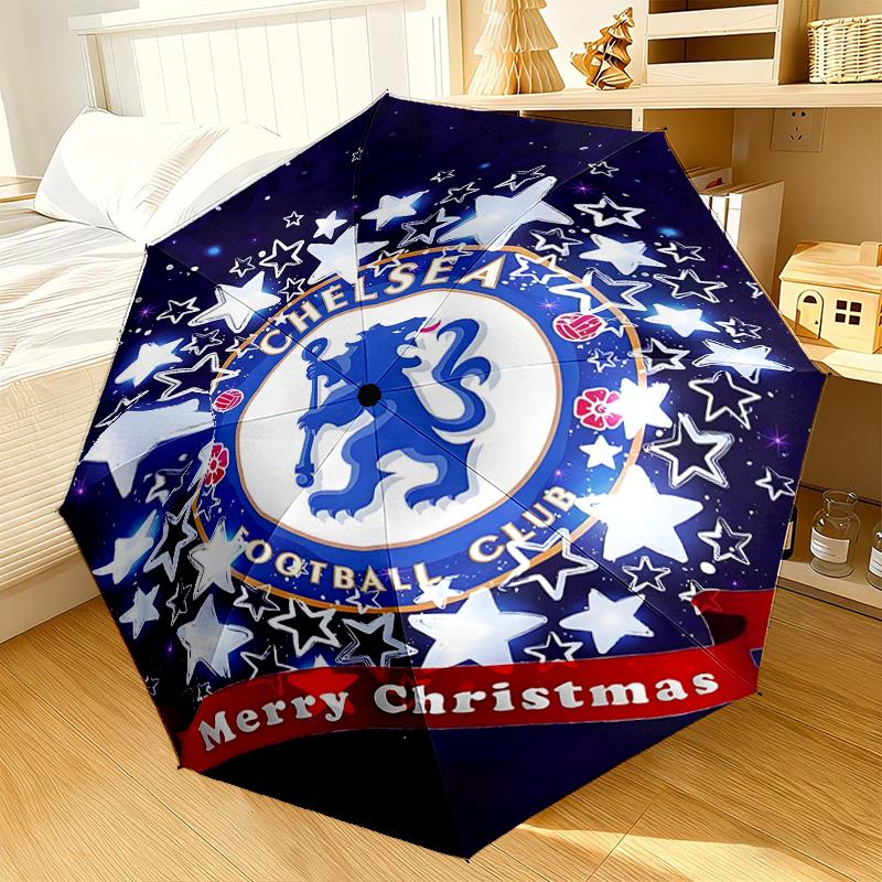 Football Club Emblem lion Umbrella 8-Frame for Travel, camping, Casual Lightweight Portable Umbrella, Essential for every family Holidays Gift