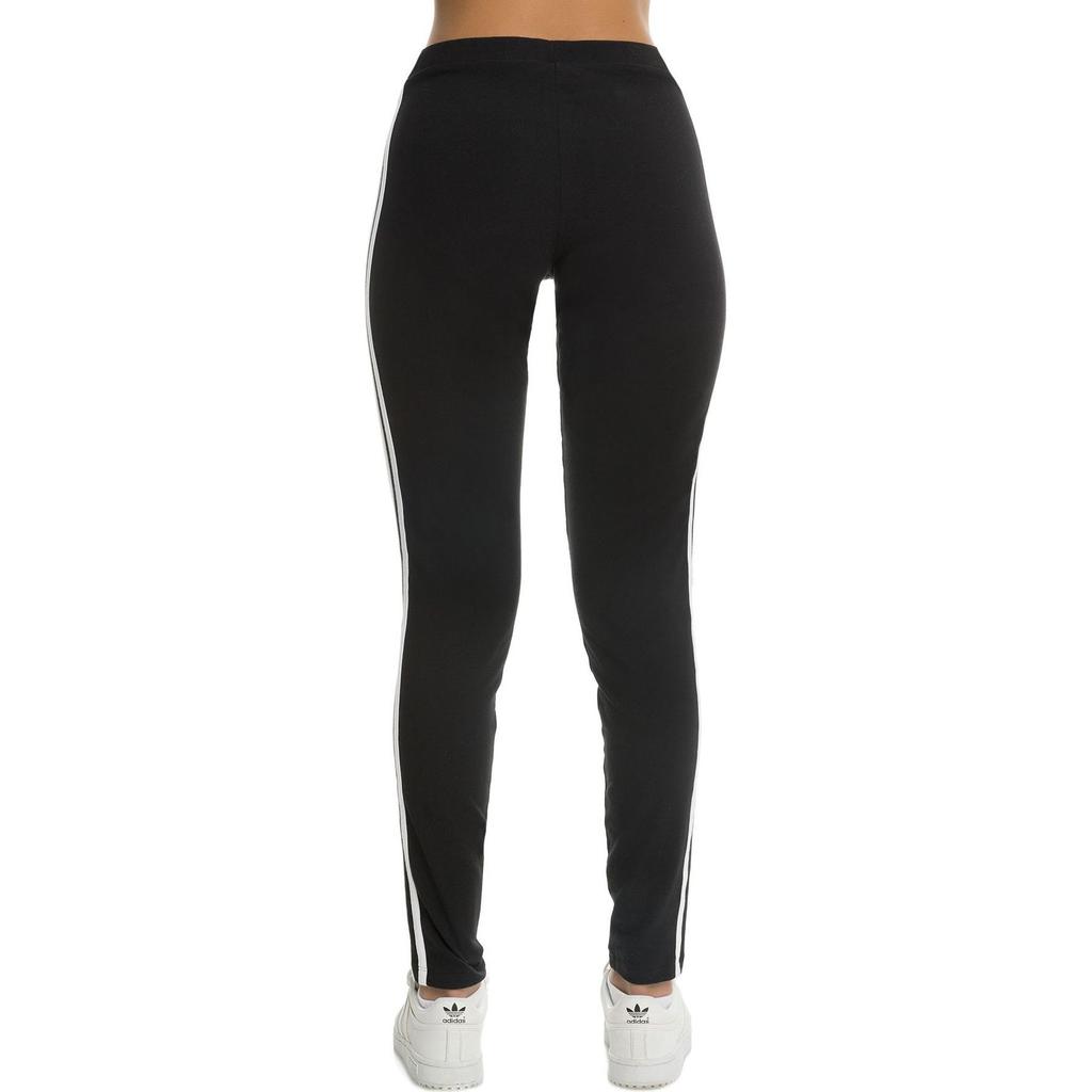 Adidas Originals Logo Stripe Slim Fit Casual Pants Women Bottoms Black AJ8156