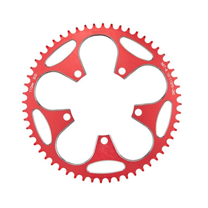 110BCD/130BCD Narrow Wide Chainring Aluminum Alloy Mountain Bicycles 5 Screws Round Chainring Direct Mounted Chainring