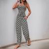 Printed Strapless Jumpsuit2025 Summer New Vacation European and American Print Tube Top Jumpsuit