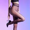 Sexy Women Lace High Waist Pantyhose Line Crotch Double Color Oil Shiny Glossy Tights 3D Maid Stocking Home Wear