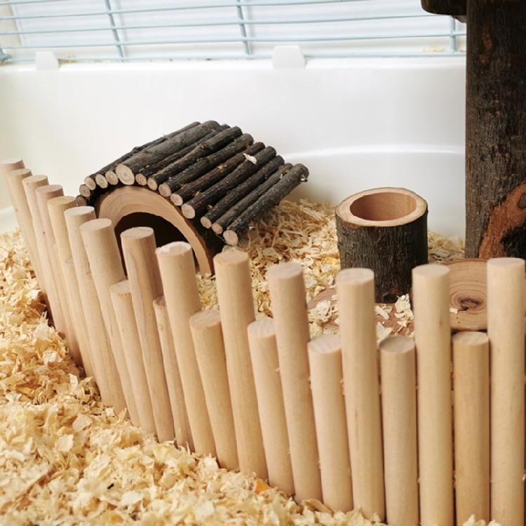 Kleines Hamsterversteck Holz Kletterhaus Röhrenhütte Sicher für Kleintiere