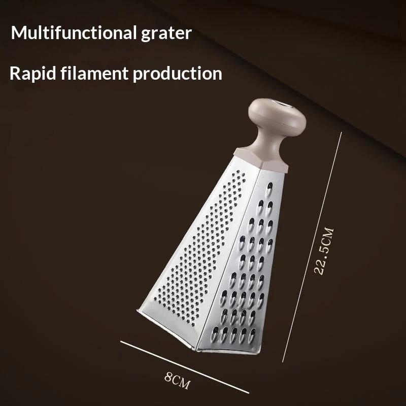 Edelstahl 4-seitiger Multifunktions-Gemüseschneider Küchenwerkzeug Reibe Mehrzweck-Küchenreibe