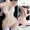 Lace three-point suit female sexy small breasts show big pure desire underwear cute pajama suit
