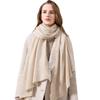 Autumn and Winter 100% Cashmere Scarf Ladies 2025 New Solid Color Versatile Cashmere Big Shawl Fashion Lady