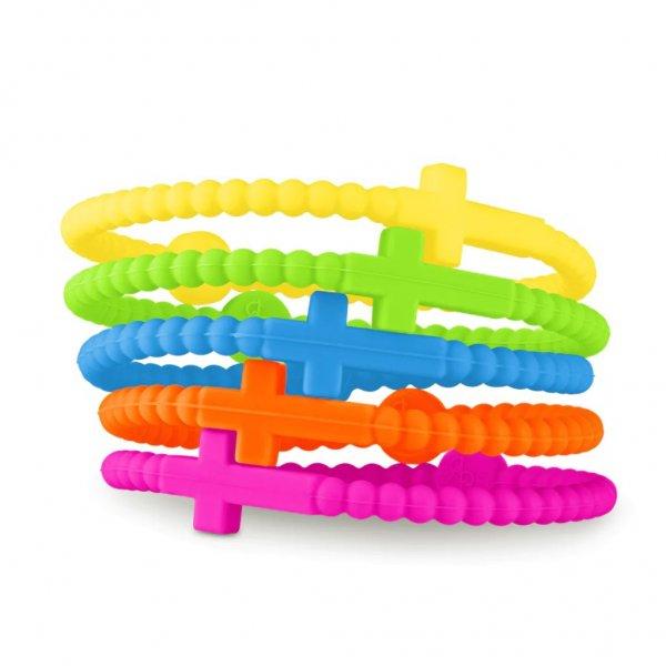 Simple Macaron Colored Bracelet for Women Cross Jesus Colorful Silicone Bracelets Friendship Party Minimalist Jewelry Sets