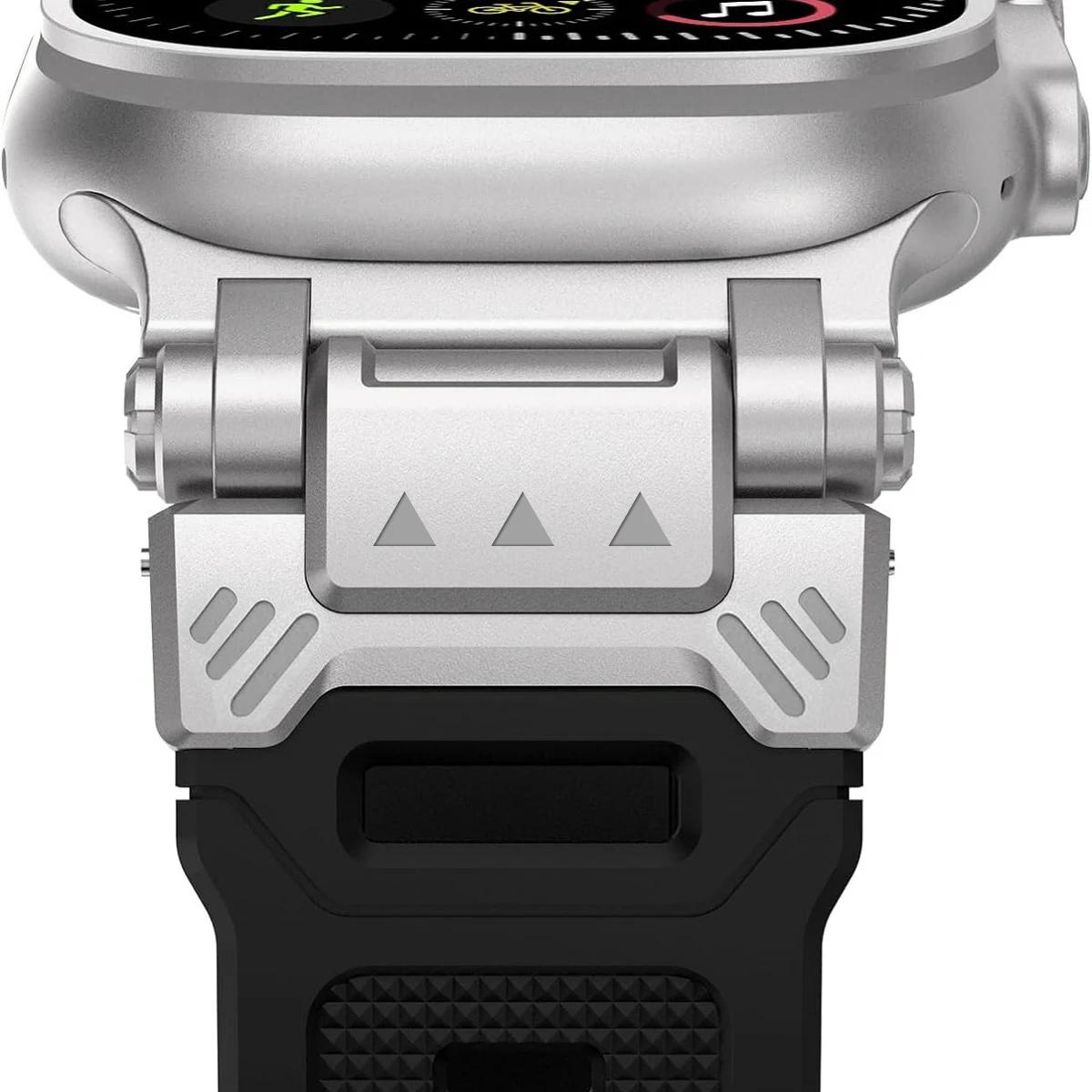 

Sport Strap For Apple Watch S11/S10 46MM 42mm 9 8 7 45mm Ultra 3 49MM Titanium Color Silicone watch band for iWatch SE3 6 44mm Ultra 3 49mm