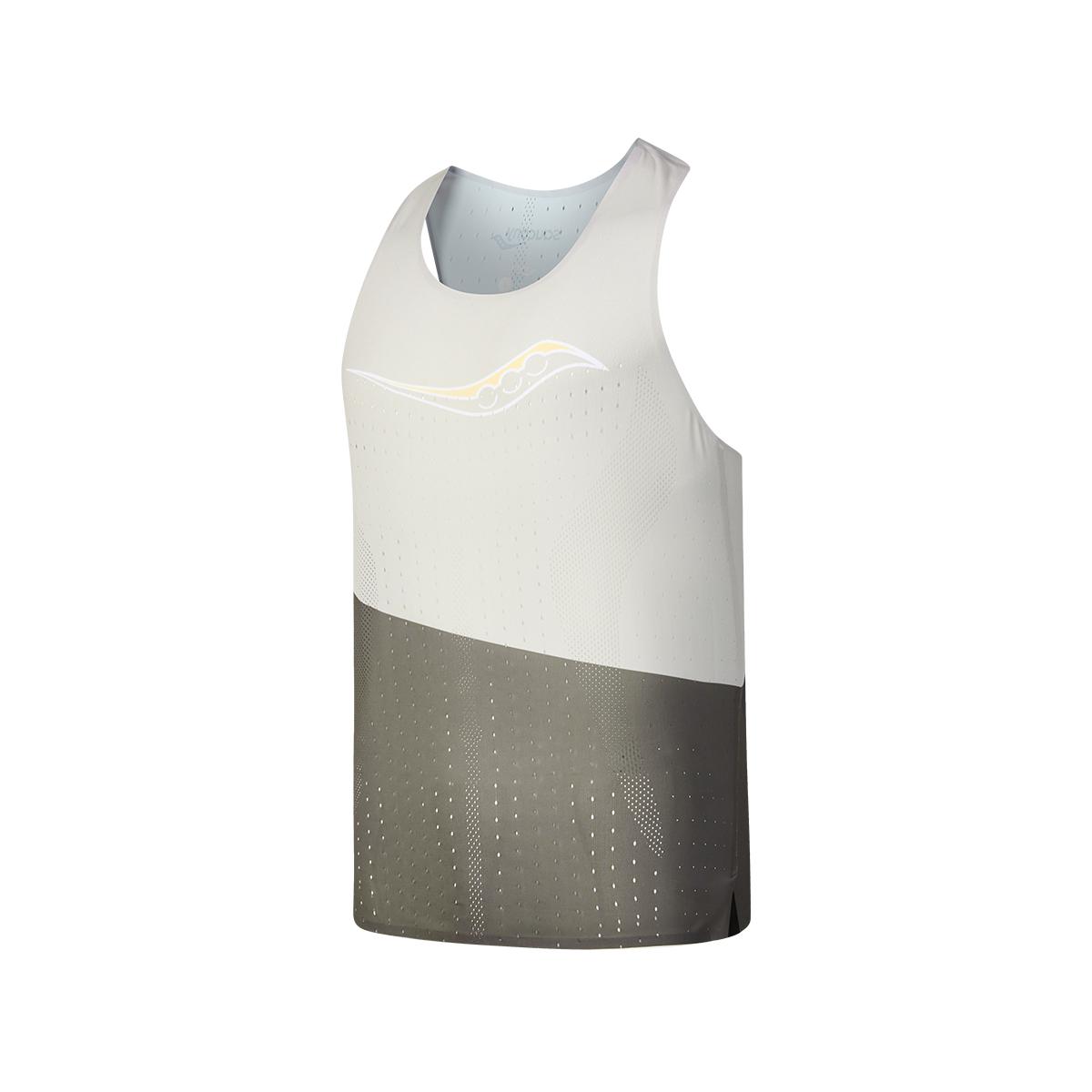 

Saucony SS25 Running Training Series Knit Color Block Letter Simple Vest Men tops Khaki Gray SA2259TK01T-PR221 M